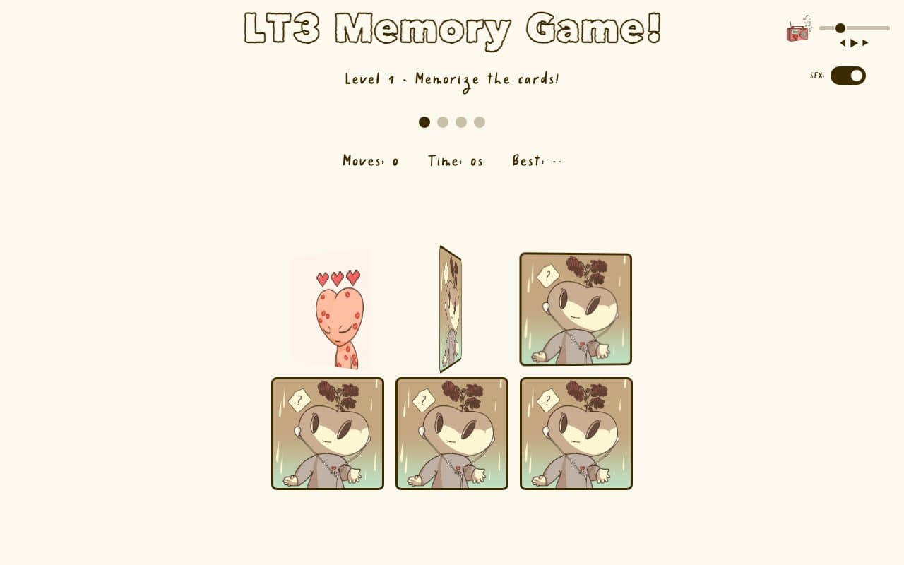 LT3 Memory Game screenshot 1