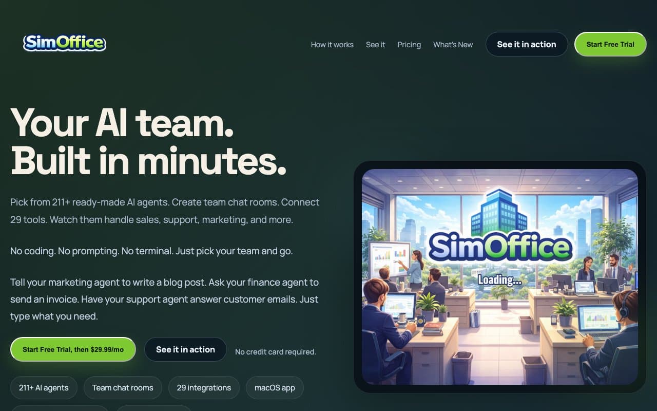 Sim Office screenshot 1