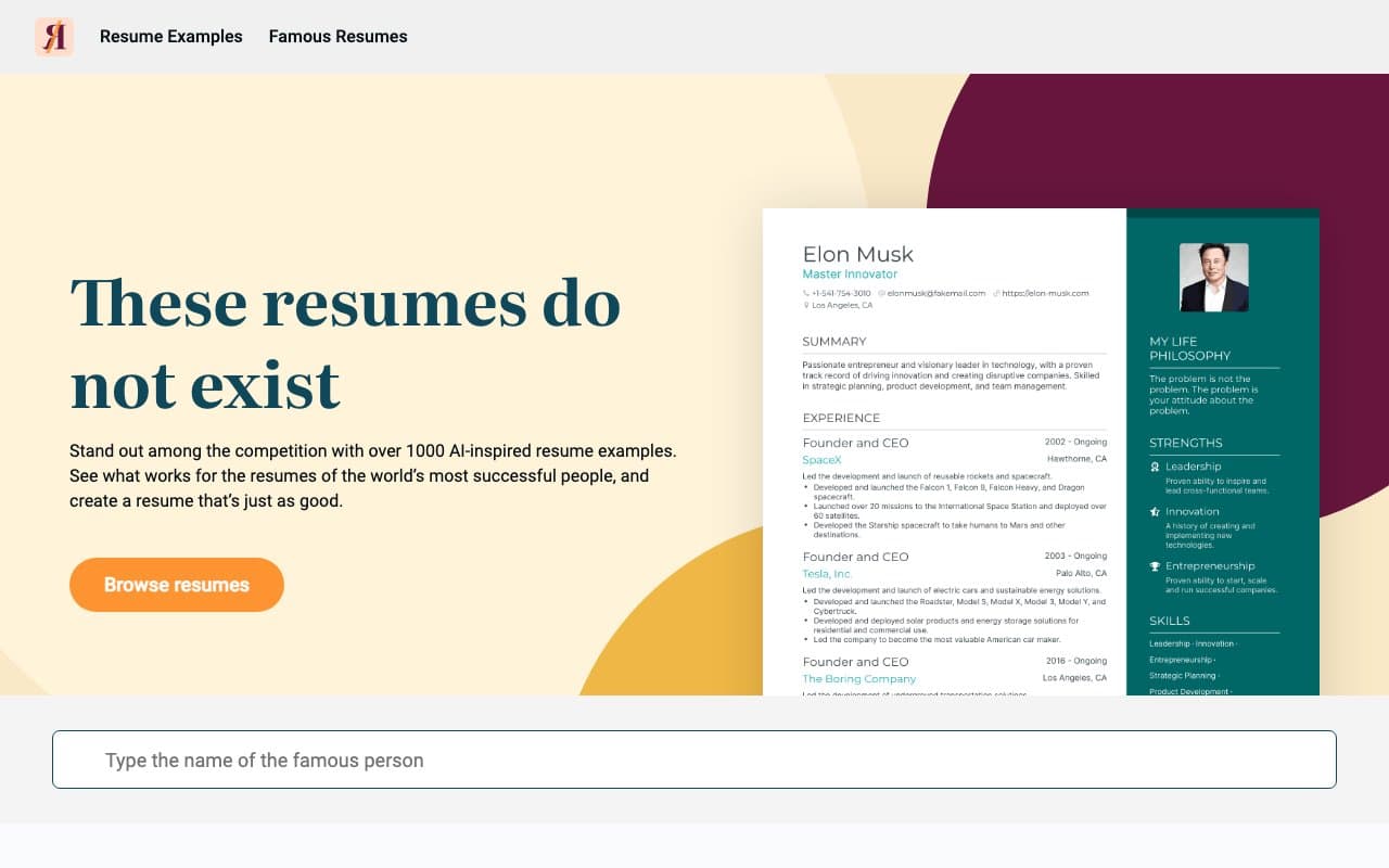 This Resume Does Not Exist screenshot 1