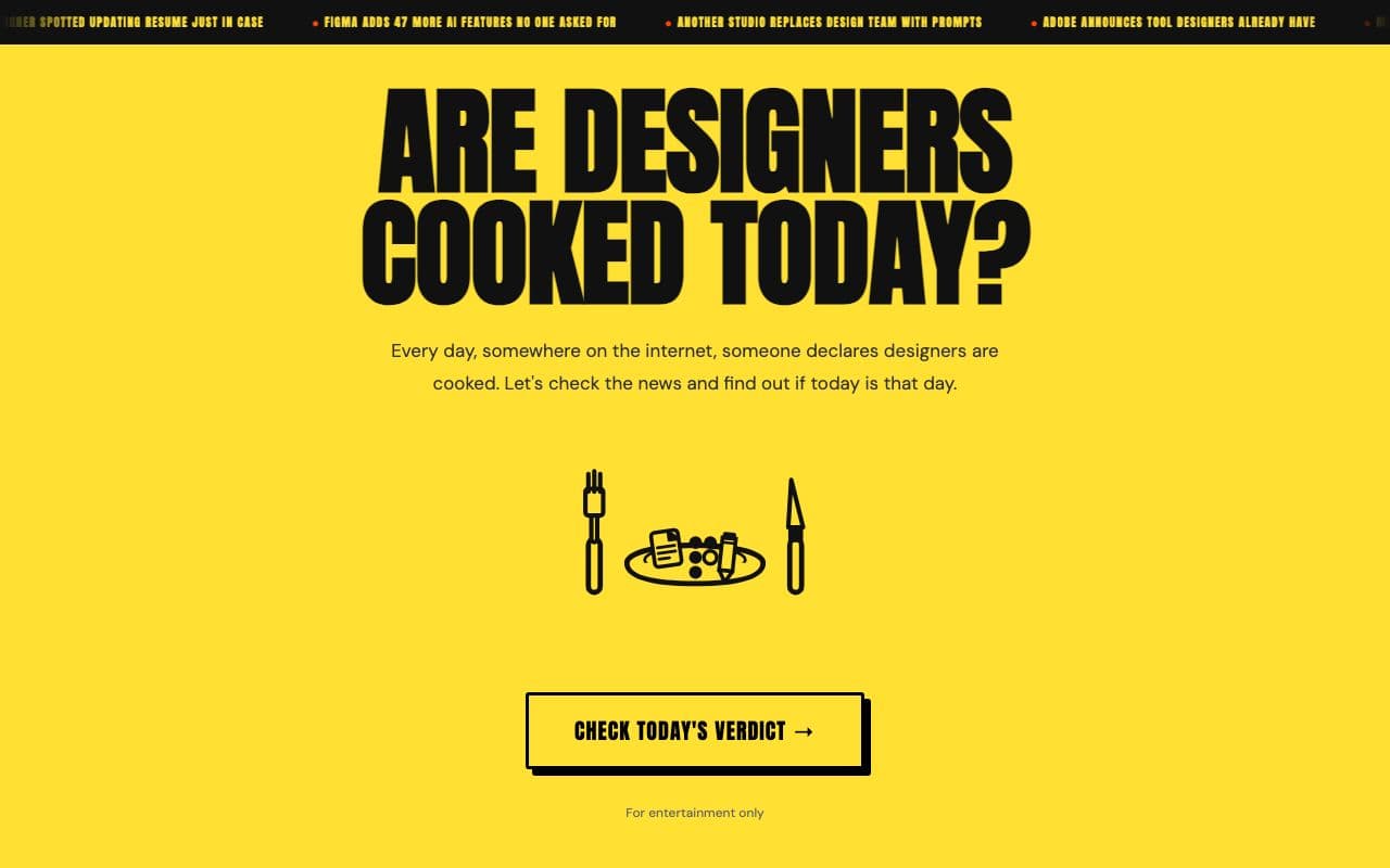 Are Designers Cooked Today? screenshot 1