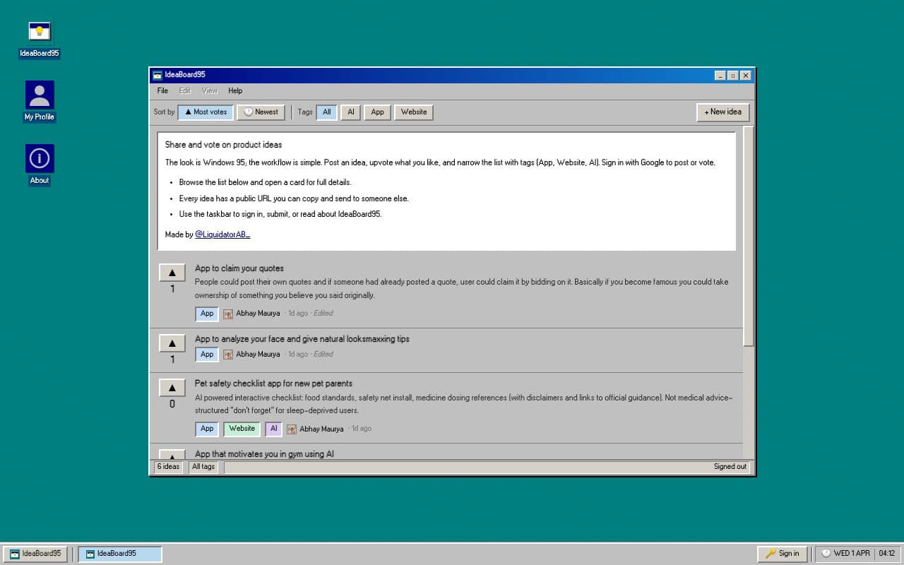 IdeaBoard95 screenshot 1