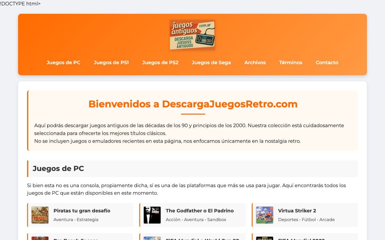 Juegos Antiguos screenshot 1