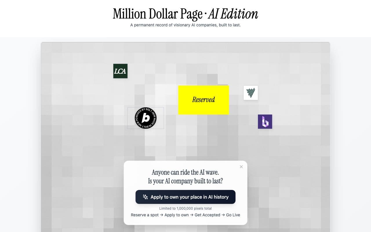 MillionDollarPage.AI screenshot 1