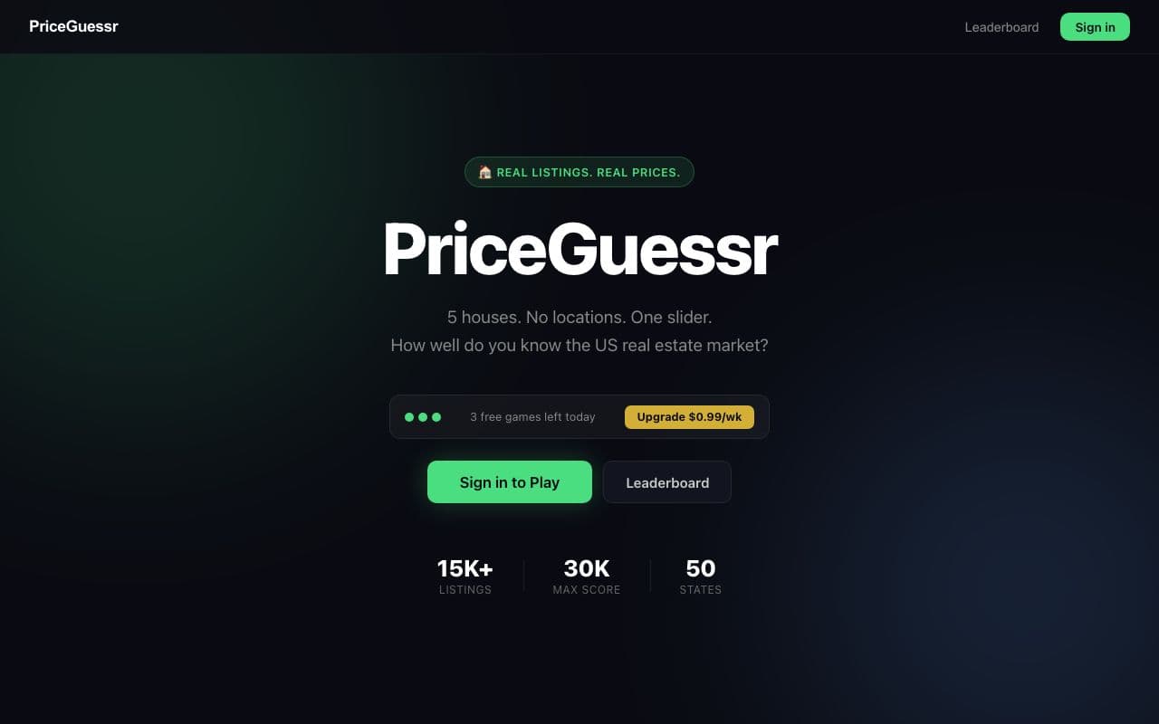 PriceGuessr screenshot 1
