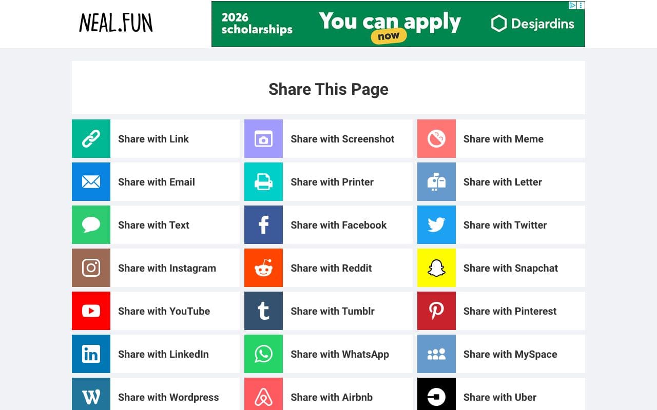 Share This Page screenshot 1