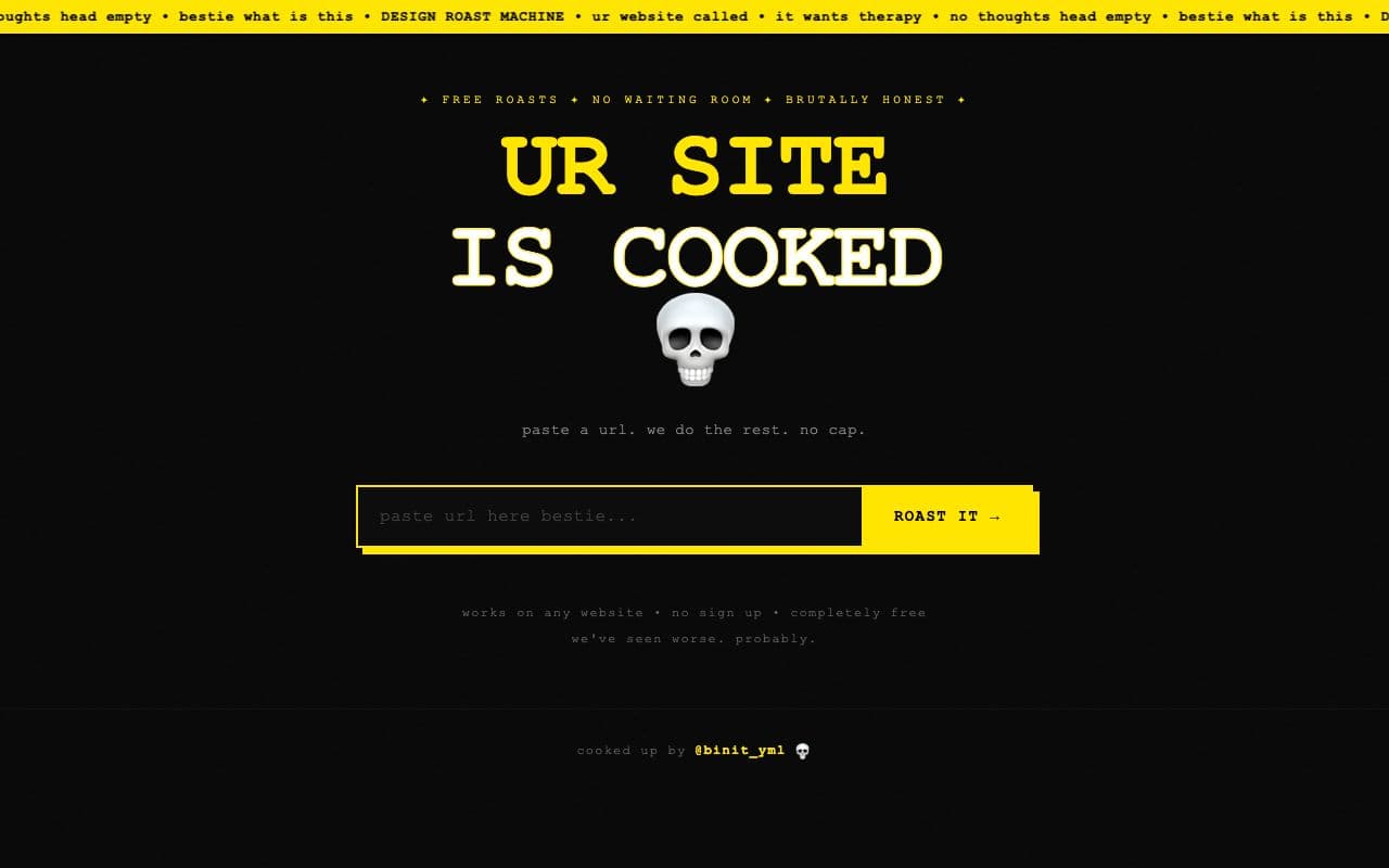 Ur Site Is Cooked screenshot 1