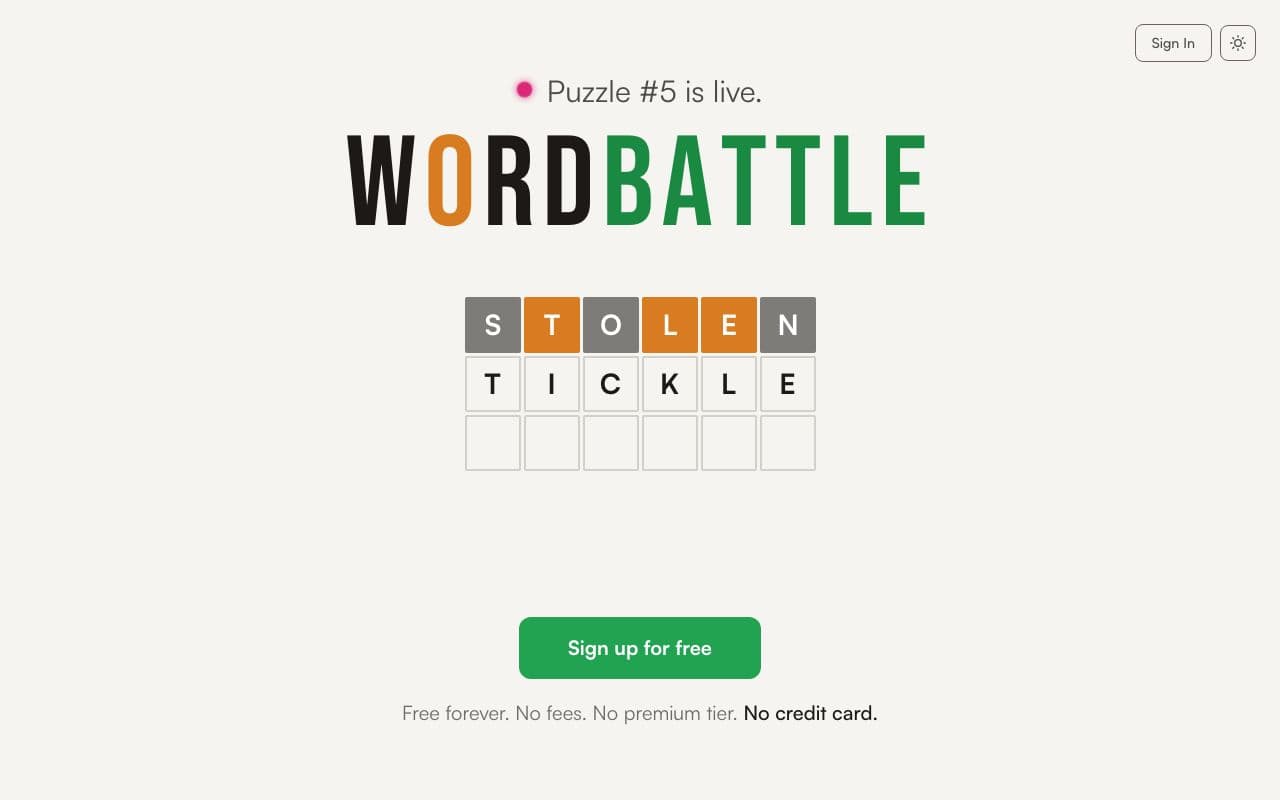 WordBattle screenshot 1